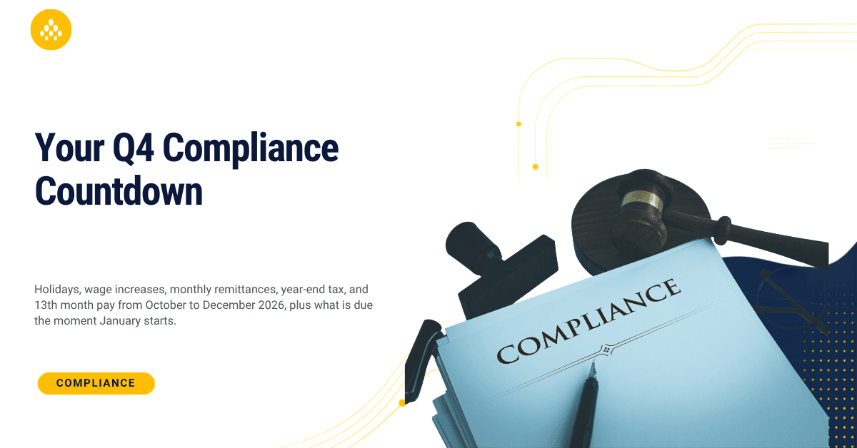 Q4 2026 payroll compliance countdown for Philippine employers